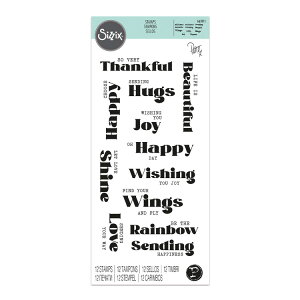 [SUPER PRICE] Sizzix NAX^v [Obh @CuY #4] / Clear Stamps Set 12PK Good Vibes #4 by Pete Hughes