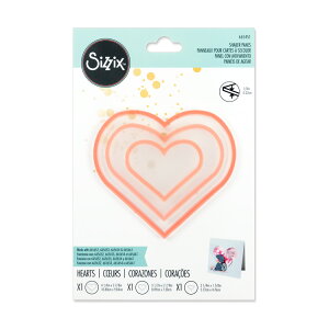 [SUPER PRICE] Sizzix VWbNX Making Essential VFCJ[yCY [n[g] / Making Essential Shaker Panes Hearts 1 1/2" 2 1/2" & 3 1/2" 3PK