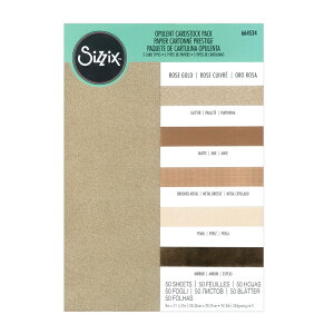[Outlet SALE] Sizzix VWbNX Surfacez J[hXgbNpbN [[YS[h] 20.32cm x 29.21cm 50 / The Opulent Cardstock Pack 8" x 11 1/2" Rose Gold 50 Sheets