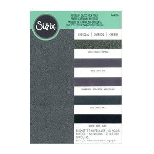 Sizzix VWbNX Surfacez J[hXgbNpbN [`R[] 20.32cm x 29.21cm 50 / The Opulent Cardstock Pack 8" x 11 1/2" Charcoal 50 Sheets