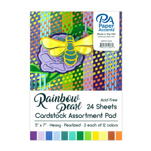 Paper Accent J[hXgbN y[p[pbh 12.7×17.9cm [C{[ p[A\[g] 24Ԃ / Cardstock Pad 5"x 7" Rainbow Pearlized Assortment 24pc