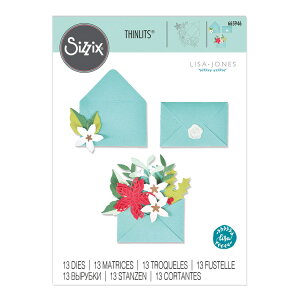 Sizzix VWbNX Vbc _C Zbg [tFXeBu Gx[v] / Thinlits Die Set 13PK Festive Envelope by Lisa Jones