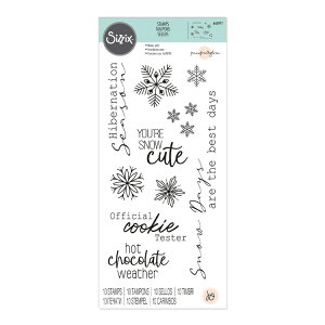 [SUPER PRICE] Sizzix NAX^v [EB^[ Z`c] / Clear Stamps 10PK Winter Sentiments by Jennifer Ogborn