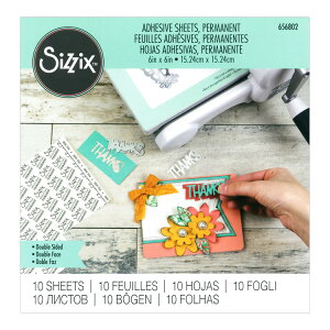 Sizzix VWbNX Making Essential AhwbVu V[g ( SV[g ) 15.24cm × 15.24cm 10 / Adhesive Sheets, 6" x 6", Permanent, 10 Sheets