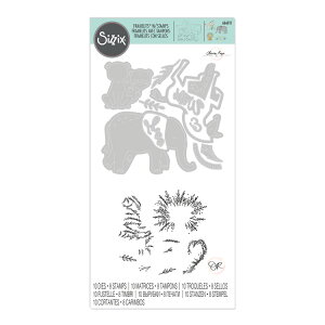 Sizzix VWbNX t[bc&X^v _C Zbg [t[ Tt@] / Framelits Die Set 10PK w/8PK Stamps - Floral Safari by Olivia Rose