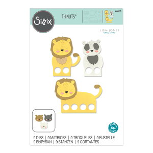 [SUPER PRICE] Sizzix Vbc _C Zbg [Aj} tBK[pybc] / Thinlits Die Set 9PK Animal Finger Puppets by Lisa Jones