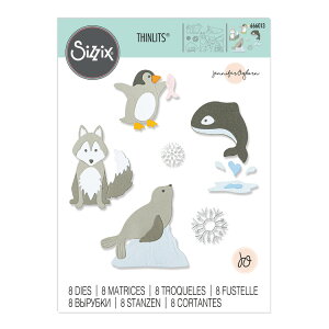 Sizzix Vbc _C Zbg [A[NeBbN Aj}Y] / Thinlits Die Set 8PK Arctic Animals by Jennifer Ogborn