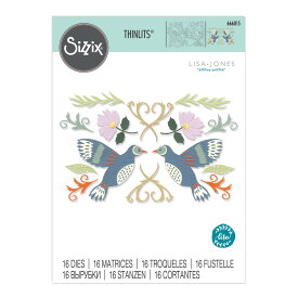 Sizzix シンリッツ ダイ セット [バード & ブロッサム] / Thinlits Die Set 16 PK Birds & Blossoms by Lisa Jones