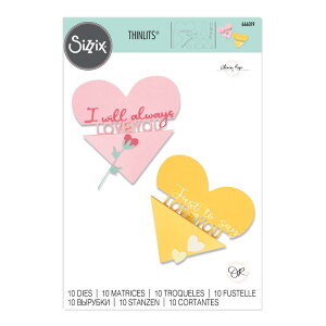[SUPER PRICE] Sizzix Vbc _C Zbg [n[g XC_[J[h] / Thinlits Die Set 10PK Heart Slider Card by Olivia Rose