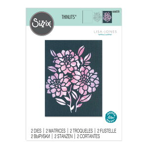 [SUPER PRICE] Sizzix Vbc _C Zbg [lKeBu t[Y] / Thinlits Die Set 2PK Negative Florals by Lisa Jones