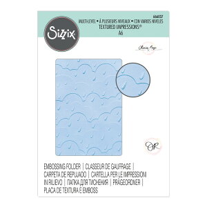 Sizzix VWbNX }`x eNX`[h CvbVY G{bVO tH_[ [C NEh] / Multi-Level Textured Impressions Embossing Folder Rain Clouds by Olivia Rose