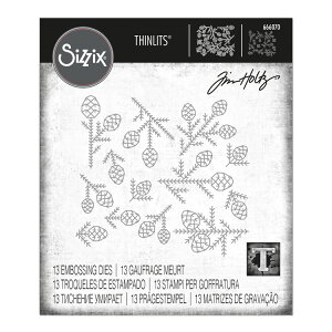 Sizzix VWbNX Vbc _C Zbg [pC p^[Y] / Thinlits Die Set 13PK Pine Patterns by Tim Holtz