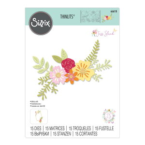 Sizzix VWbNX Vbc _C Zbg [t[ NX^[] / Thinlits Die Set 15PK Floral Cluster by Jess Slack