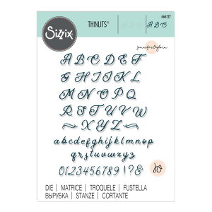 Sizzix VWbNX Vbc _C Zbg [XNvebh At@xbg] / Thinlits Die Scripted Alphabet by Jennifer Ogborn
