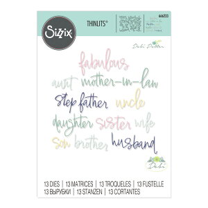 [SUPER PRICE] Sizzix VWbNX Vbc _C Zbg [t@rX t@~[ l[] / Thinlits Die Set 13PK Fabulous Family Names by Debi Potter