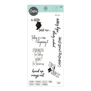 [SUPER PRICE] Sizzix NAX^v [EBOX AEg] / Clear Stamps Set 7PK Wings Out by Olivia Rose