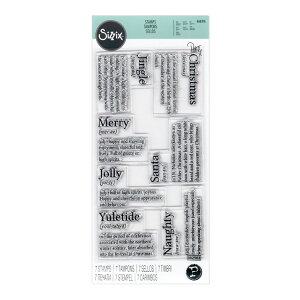 [SUPER PRICE] Sizzix NAX^v [tFXeBu fBNVi[ ftBjVY] / Clear Stamps Set 7PK Festive Dictionary Definitions by Pete Hughes