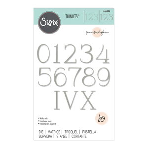 Sizzix VWbNX Vbc _CZbg [GKg kY] / Thinlits Die Elegant Numerals by Jennifer Ogborn