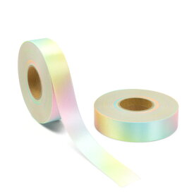 両面サテン ダブルサテン リボン 25mm レインボー 1ロール( 約30m )