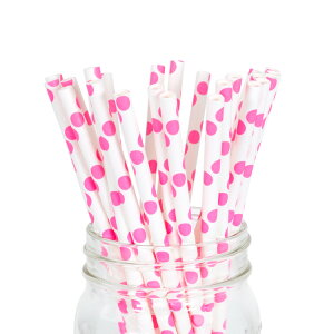 y[p[Xg[ Xg[ [Xgx[ hbg] 25{ / Paper Straws Strawberry Polka Dot 25pcs