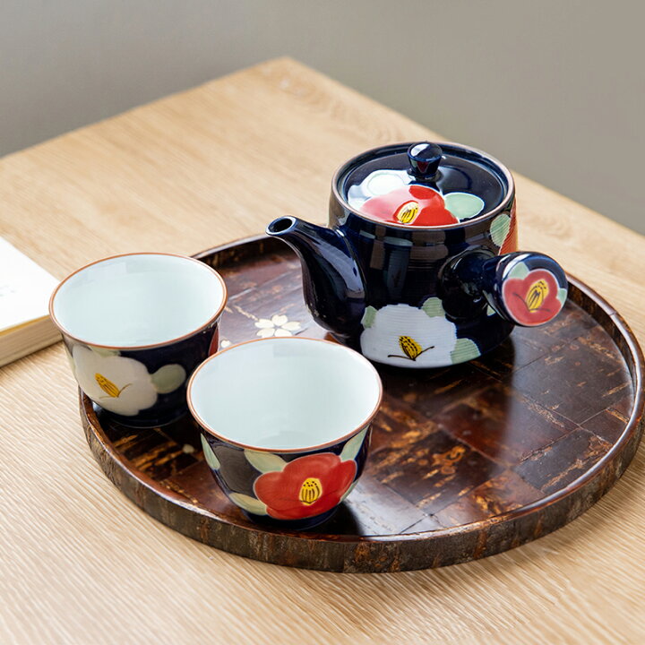 数量限定】陶器製 U急須茶器 晩秋 おしゃれ 日本茶 有田焼 日本製 茶器セット 有田焼「小鉢 天つゆ皿 茶碗 急須 茶器」［］