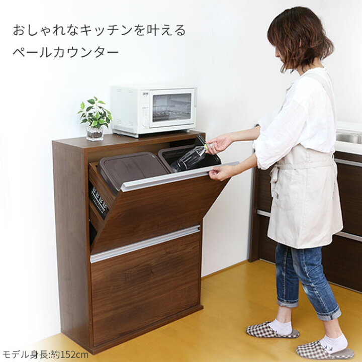 楽天市場 ゴミ箱 おしゃれ ごみ箱 分別 薄型 木製 分別 ダストボックス 4分別 完成品 家具調 キッチン ごみ箱 カウンター下 収納 コンパクト すきま収納 大容量 インテリア おしゃれ モダン 北欧 2段 ふた付き 日本製 送料無料 川口工器 川口工器オンライン 楽天市場店