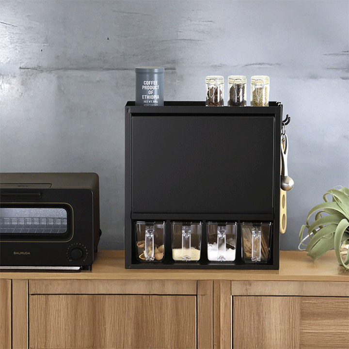 楽天市場】調味料ラック ポット4個 スリム スパイスラック コンパクト