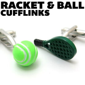 BASIC5000シリーズ TENNIS RACKET & BALL CUFFLINKS テニスラケット＆ボールカフス【カフスボタン　カフリンクス】 父の日