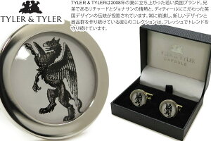 TYLER & TYLER �^�C���[&�^�C���[ CAPSULE TWO TONE HERALDIC GRIFFIN CUFFLINKS �J�v�Z���c�[�g���w�����f�B�b�N�O���t�H���J�t�X�y���������z�y�J�t�X�{�^���@�J�t�����N�X�z ���̓�