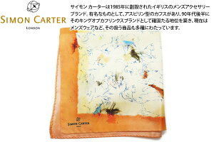 SIMON CARTER �T�C�����J�[�^�[ CAT ATTACK ORANGE POCKET SQUARE �L���b�g�A�^�b�N �|�P�b�g�`�[�t�i�I�����W�j�y�`�[�t �|�P�b�g�X�N�G�A�z�y�u�����h�z ���̓�