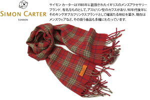 SIMON CARTER TCJ[^[ TARTAN PLAID RED WOOL MUFFLER ^[^`FbN E[}t[ibhj̓yXJ[tzyuhzyMallalieuszy}EXz