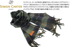 SIMON CARTER TCJ[^[ MIX CHECK GREEN WOOL MUFFLER ~bNX`FbN E[}t[iO[j̓yXJ[tzyuhzyMallalieuszy}EXz