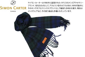 SIMON CARTER TCJ[^[ BLACK WATCH WOOL MUFFLER ubNEHb` E[}t[@̓yXJ[tzyuhzyMallalieuszy}EXz