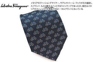 Salvatore Ferragamo T@g[tFK BICYCLE DARK BLUE SILK NECK TIE ] VN lN^Ci_[Nu[jyC^AzyzylN^C@^Czyuhz ̓