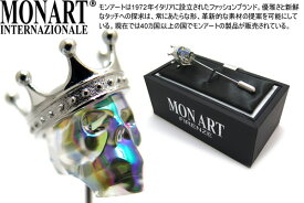 MONART モンアート "PRET-A-PORTER" SW CROWNED SKULL CRYSTAL LAPEL PIN プレタポルテクリスタルクラウンスカルラペルピン（クリスタル）【送料無料】【タイタック スタッズ】 父の日