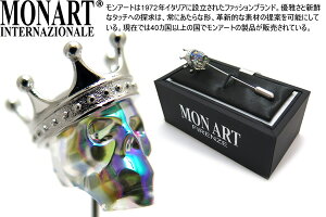 MONART A[g "PRET-A-PORTER" SW CROWNED SKULL CRYSTAL LAPEL PIN v^|eNX^NEXJysiNX^jyzy^C^bN X^bYz ̓