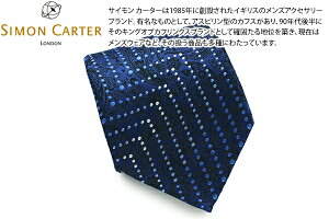 SIMON CARTER �T�C�����J�[�^�[ PAISLEY CHEVRON STRIPE NAVY SILK TIE �y�C�Y���[ �V�F�u���� �X�g���C�v �V���N�l�N�^�C�i�l�C�r�[�j�y���{���z�y�l�N�^�C�@�^�C�z�y�u�����h�z ���̓�