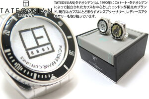TATEOSSIAN ^eIVA MECHANICAL ROLLO PICTURE FRAME IP STEEL & BLACK ENAMEL CUFFLINKS@JjJ sN`[t[JtXiIPXeB[ubNGij