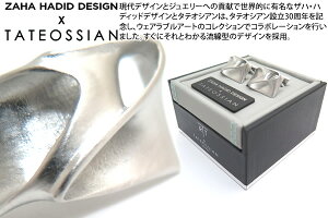 ZAHA HADID DESIGN X TATEOSSIAN UnEnfBhfUC×^eIVA@TYNE STAINLESS STEEL IN BRUSHED FINISH CUFFLINKS@^CJtXiXeXEubVdグj yJtX{^@JtNXz