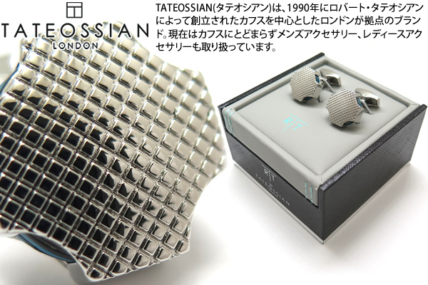 TATEOSSIAN タテオシアン ENAMEL TOKYO RINGS STACK RHODIUM CUFFLINKS 新作からSALEアイテム等お得な商品満載 エナメル 100％の保証 ブルー BLUE 東京リングスタックカフス ロジウム