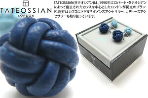 TATEOSSIAN ^eIVA LEATHER NODO PELLE RHODIUM & NAVY AND BLUE CUFFLINKS@m[hybU[JtXilCr[&u[j yzyJtX{^@JtNXzyuhz