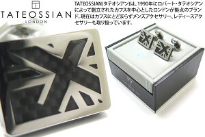 TATEOSSIAN ^eIVA REGALIA UNION JACK STAINLESS STEEL & BLACK CARBON FIBRE CUFFLINKS@KAjIWbNJtXiXeXubNJ[{t@Co[jyz