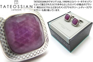 TATEOSSIAN ^eIVA SILVER SIGNATURE DOPPIONE CUSHION RHODIUM & RUBY CUFFLINKS@VOj`hbsI[lNbVVo[JtXiWEr[j