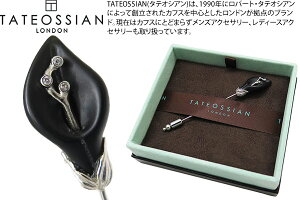 TATEOSSIAN �^�e�I�V�A�� LAPELWEAR CALAS LILY BRAZILIAN BLACK STONE & CLEAR CZ LAPEL PINS�@���y���E�F�A �J���[�����[���y���s���i�u���W���A���u���b�N�X�g�[�����N���ACZ�j �y���������z�y���y���s�� �X�^