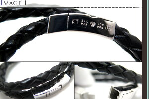 TATEOSSIANタテオシアンSILVERCLICKSCOUBIDOUBLACKBRACELET編み上げクリックシルバーブレスレット(ブラック)【タテオシアン正規取扱】【送料無料】【ブランド】
