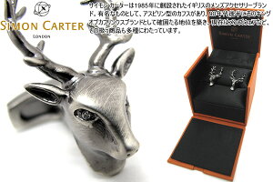SIMON CARTER TCJ[^[ STAG HEAD IN ANTIQUE FINISH CUFFLINKS X^bOwbhJtXiAeB[NjyJtX{^@JtNXz ̓
