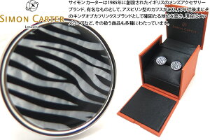 SIMON CARTER TCJ[^[ SAFARI ZEBRA PRINT WHITE MOP CUFFLINKS@Tt@ [uJtXiLjyJtX{^@JtNXz ̓
