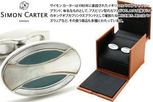 SIMON CARTER TCJ[^[ DECO CURVE MOP CUFFLINKS@fRJ[JtXiLjyJtX{^@JtNXz ̓