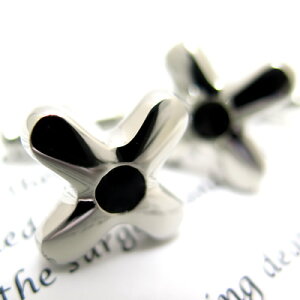Simple 2500 ONE POINT EPOXY CROSS CUFFLINKS �����|�C���g�G�|�L�V�N���X�J�t�X�y�J�t�X�{�^���@�J�t�����N�X�z