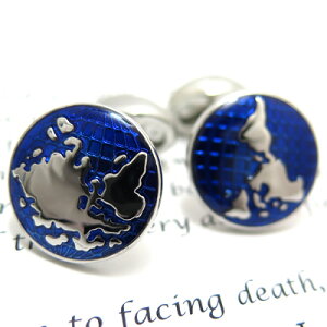 Simple 2500 CLEAR WORLD MAP CUFFLINKS �N���A���[���h�}�b�v�J�t�X�y�J�t�X�{�^���@�J�t�����N�X�z